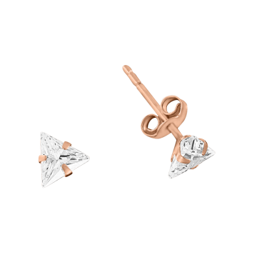 Серьги из красного золота 585 пробы с фианитами 