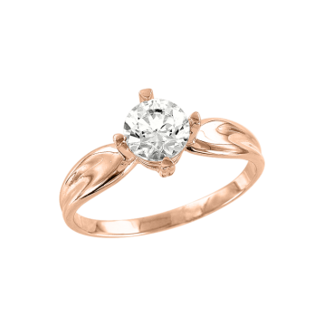 Damenring aus Rotgold 585° mit Swarovski Kristall 