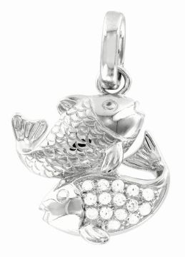 Серебряная подвеска 925 пробы. Вставка: Фианиты 