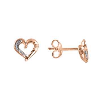 Gold-plated earrings with zirconia 