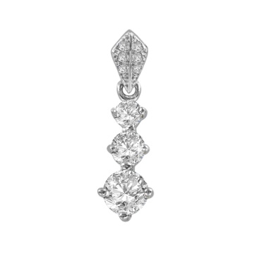 Silver pendant with cubic zirconia 