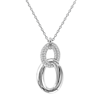 Silver pendant with cubic zirconia 