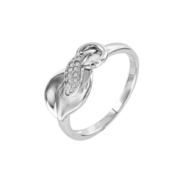 Silver ring with zirconia 
