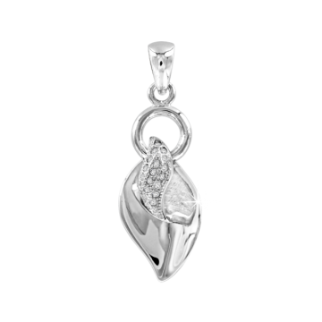 Silver pendant with cubic zirconia 