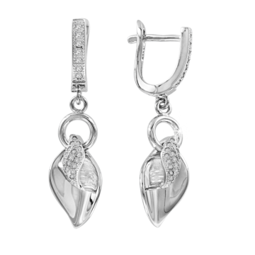 Silver earrings with zirconia 