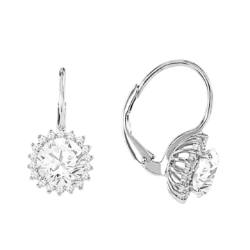 Silver earrings with zirconia 
