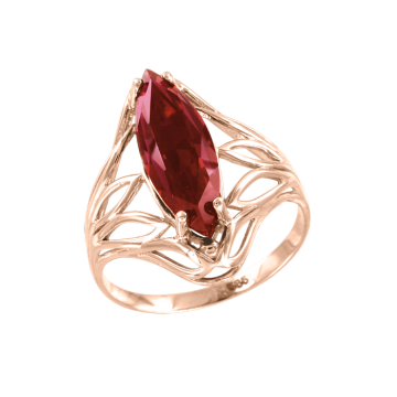 Damenring aus Rotgold 585° mit Rubin HTS. 