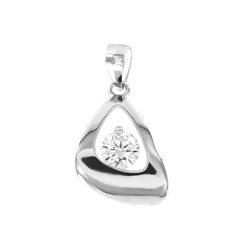 Silver pendant with cubic zirconia 