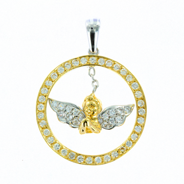 Anhänger aus Gelb gold 585 mit Zirkonia 