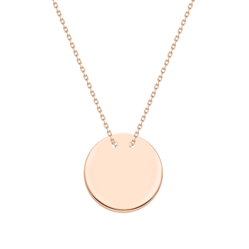 Chain with pendant in red gold of 585 assay value 