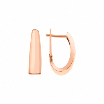 Earrings in red gold of 585 assay value 