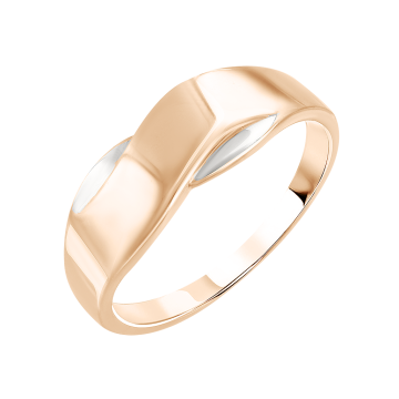 Lady´s ring in red and withe gold of 585 assay value 
