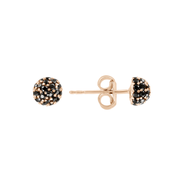 Earrings in red gold with cubic zirconia 