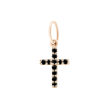 Pendant in red gold of 585 assay value with zirconia 