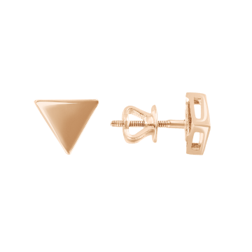 Infant earrings in red gold of 585 assay value 