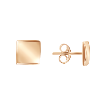 Infant earrings in red gold of 585 assay value 