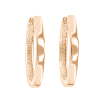Earrings in red gold of 585 assay value 