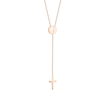 Chain with pendant in red gold of 585 assay value 