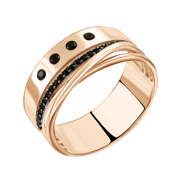 Damenring aus Rotgold 585° mit Zirkonia 