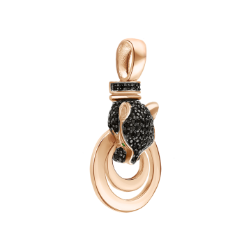 Pendants in Red Gold 585 - Zirconia 