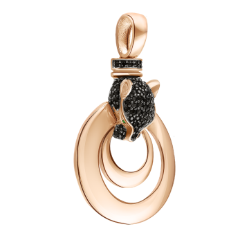 Pendants in Red Gold 585 - Zirconia 