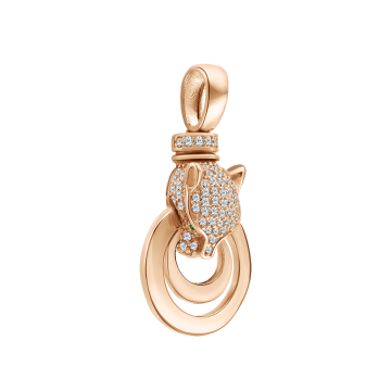 Pendants in Red Gold 585 - Zirconia 