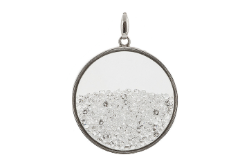 Anhänger 925er Sterling Silber mit Schmuckglas 