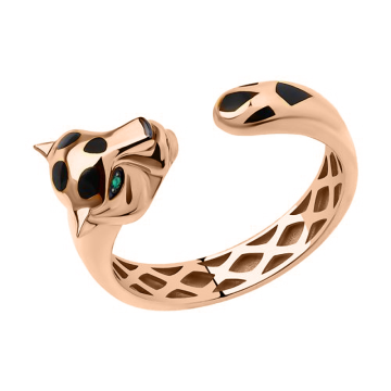 Damenring aus Rotgold 585° mit Smaragd 