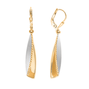 Gelb/ Weiß gold 585° Ohrringe 