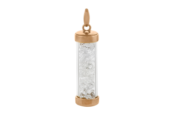 Anhänger aus Silber 925° Rotgold vergoldet mit Schmuckglas 