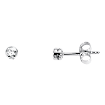Silver earrings with zirconia 