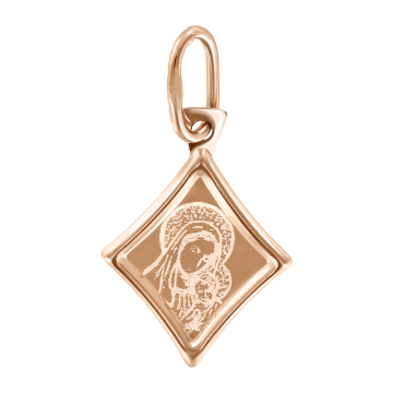 Icon pendant in red gold of 585 assay value 