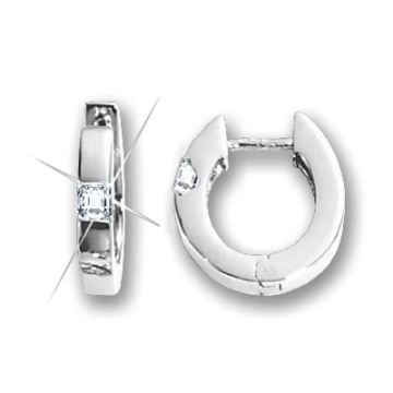 Серебряные серьги 925 пробы, вставка фианиты 