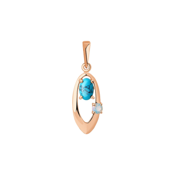 Pendants in Red Gold 585 - Turquoise HTS and Sital HTS 