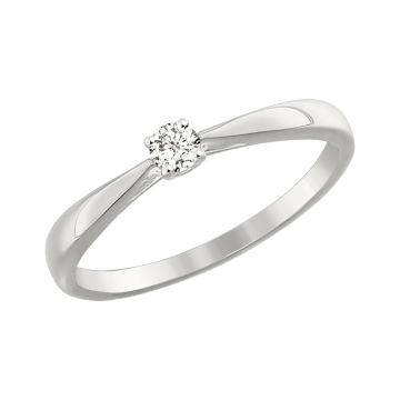 Weißgold 585° Damenring mit Swarovski Zirkonia 