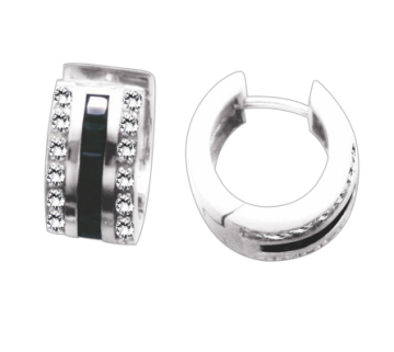 Silver earrings with zirconia 
