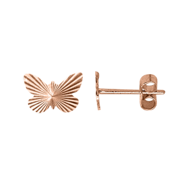 Infant earrings in red gold of 585 assay value 