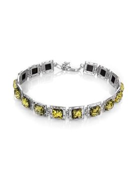 Armband aus 925er Sterling Silber mit Bernstein 