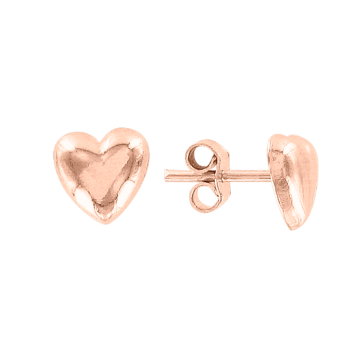 Infant earrings in red gold of 585 assay value (14ct) 