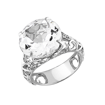 Silver ring with zirconia 