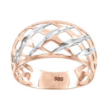 Lady´s ring in red gold of 585 assay value 