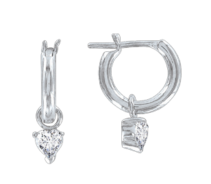 Silver earrings with zirconia 