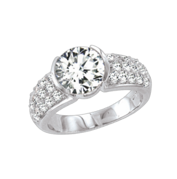 Silver ring with zirconia 