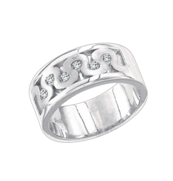 Silver ring with zirconia 