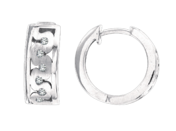 Silver earrings with zirconia 
