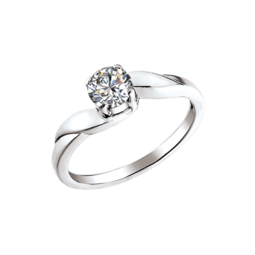 Silver ring with zirconia 