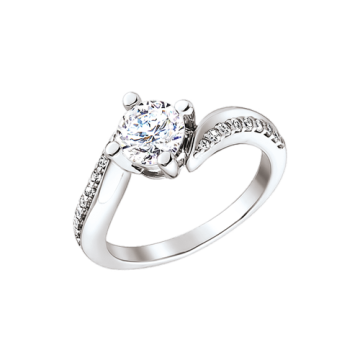 Silver ring with zirconia 
