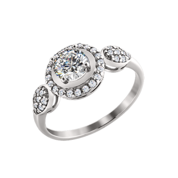 Silver ring with zirconia 