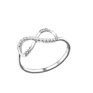 Silver ring with zirconia 
