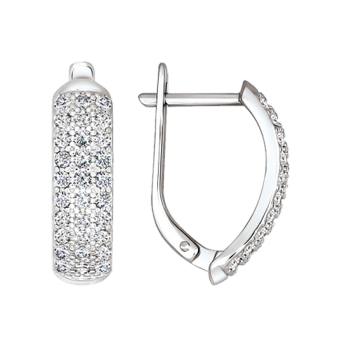 Silver earrings with zirconia 